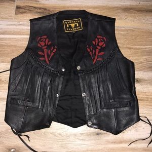 Barney’s Leather Motorcycle Vest - SZ Large